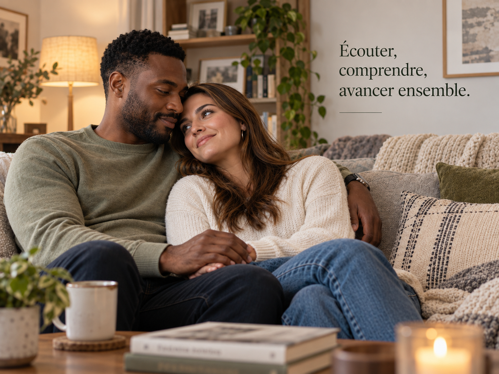 La Méthode HR appliquée au couple : échange entre deux partenaires dans un salon